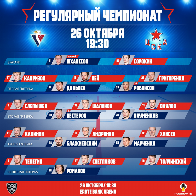 Игры цска хоккей расписание