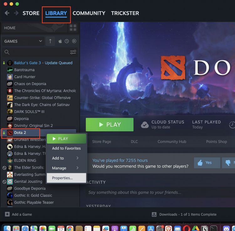 Характеристики dota 2