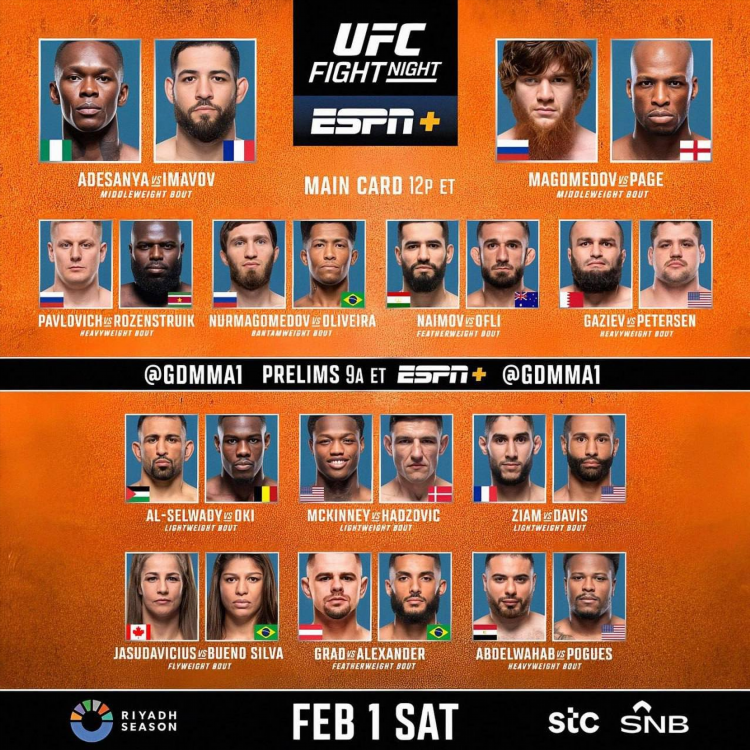 Ufc ближайший кард